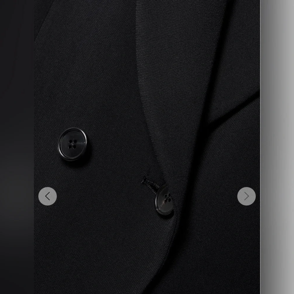 THE ROW black Alda blazer jacket double breasted shawl lapels New w/tags $2800 - Picture 14 of 16